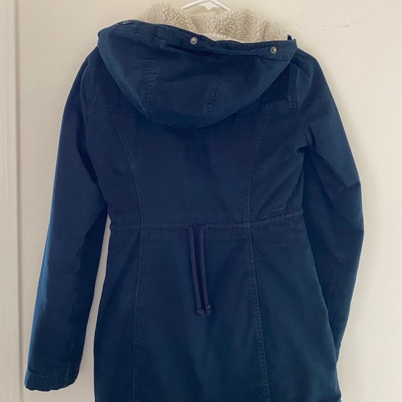 Sherpa-Lined Cozy Parka, Hollister , Navy Blue - Picture 4 of 6